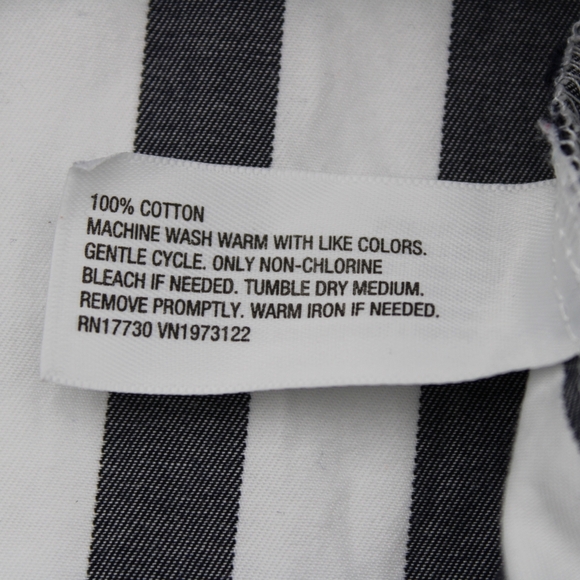 A New Day Navy & White Striped Shirt Dress – Size M - Picture 5 of 9